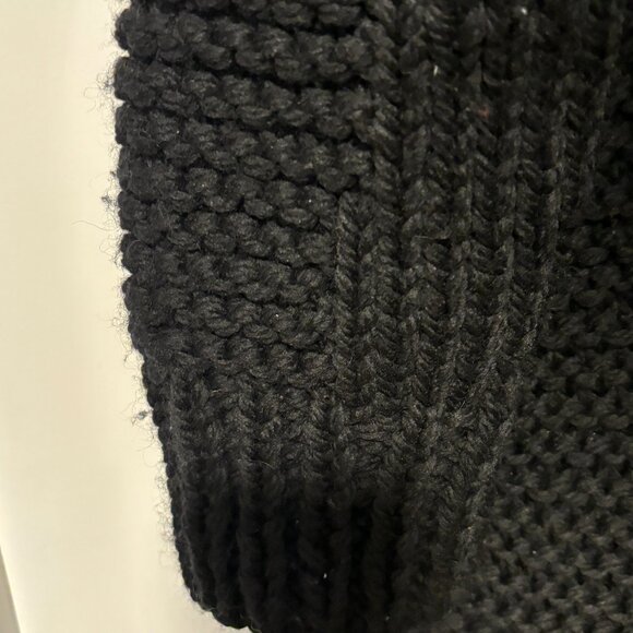 Wings + Horns Peruvian Black Wool Handknit Cardigan/ Sweater XS-S - Picture 12 of 12
